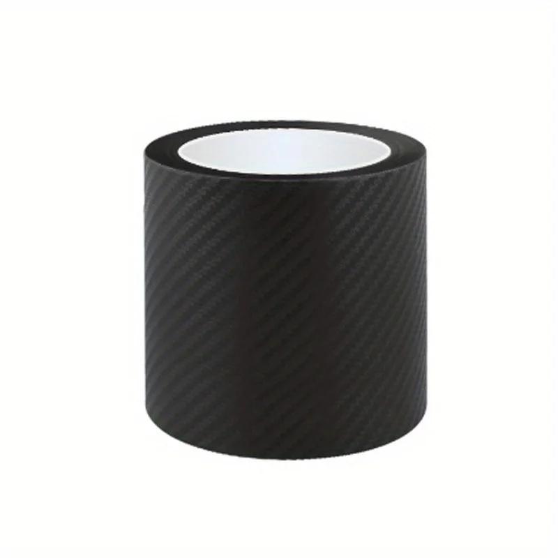 

1 roll of carbon fiber PVC waterproof tape -3.94 inches x 118.11 inches scratch resistant threshold side mirror protector чорний