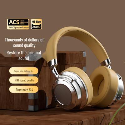 Retro Wireless Headset: Heavy Bass Stereo Bluetooth Earphones for Sports and Computer