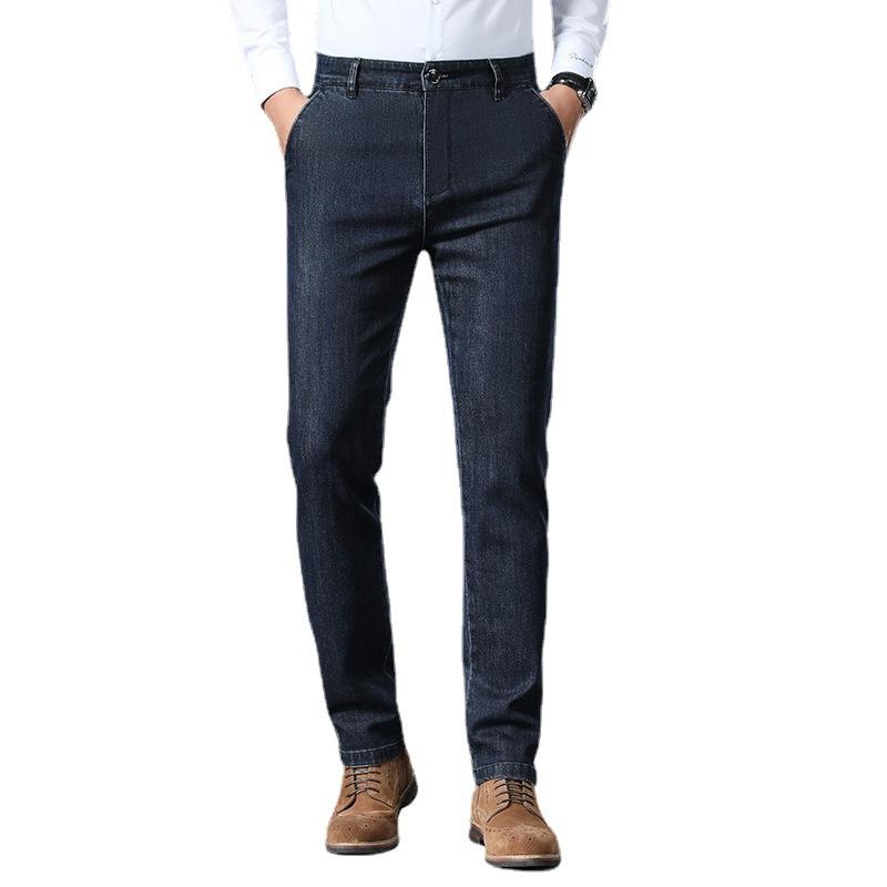 Джинсы прямые мужские классические джинсы с завышенной талией — фото 6