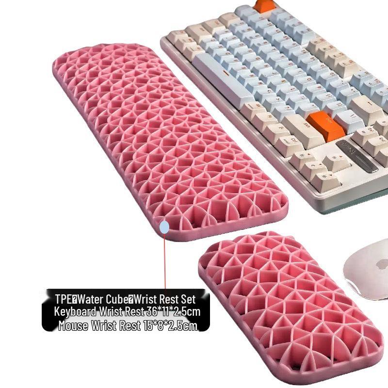 New Type Computer Keyboard & Mouse Pad with Soft, Non-Slip, Breathable Wrist Support