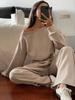 2025 Women's European Cross-Border Fashion Sportswear Set: Autumn/Winter Loose Fit, Age-Reducing, Chic Hoodie & Casual Two-Piece Outfit
