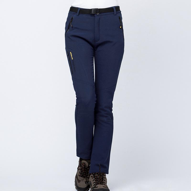 Winter Fleece-Lined Windproof Waterproof Hiking Pants for Men & Women – Softshell, Warm, Ideal for Couples