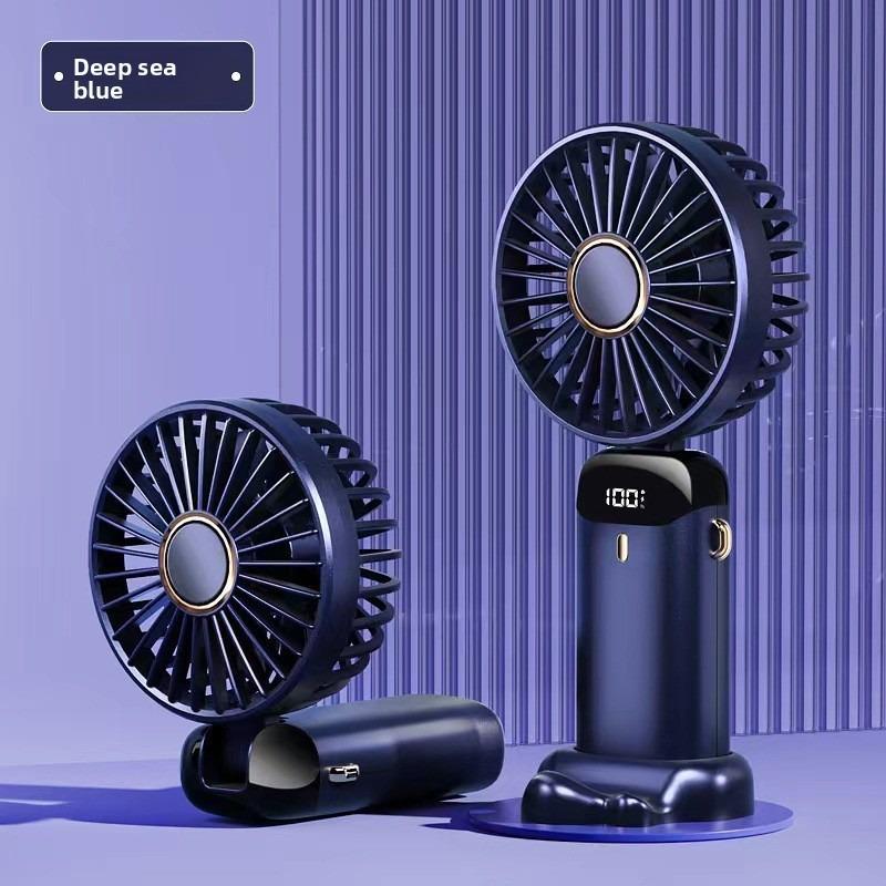 Neues Modell Handlicher Mini Faltbarer Elektrischer Ventilator mit Verstellbarem Nackenband und Digitalanzeige. Schlafsaal Nacken-Kleiner Ventilator mit Digitalanzeige.