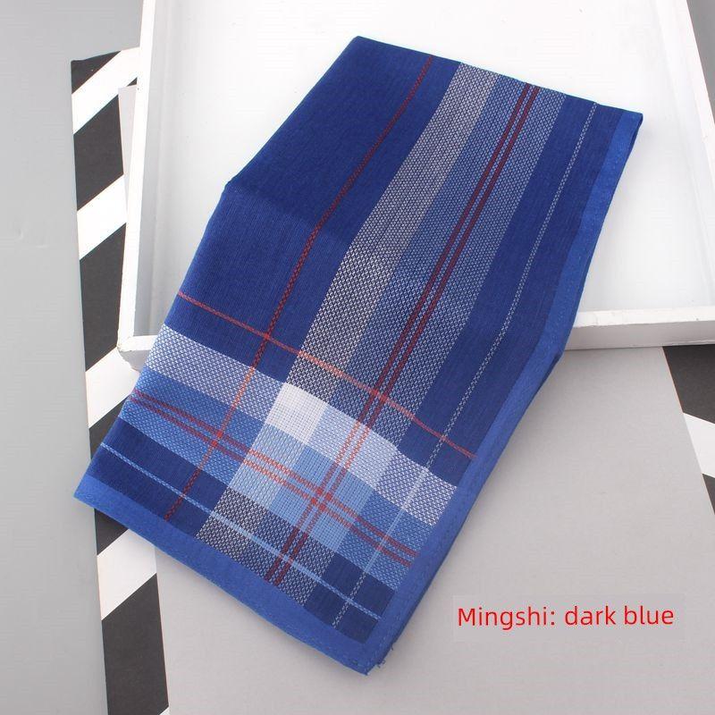

Мужской хлопковый мягкий влагопоглощающий старомодный носовой платок Mingshi: dark blue