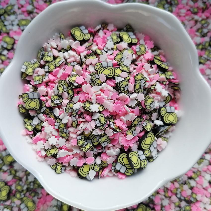 1000g DIY Craft Slime Filler Flower Polymer Clay Slices Cherry Smile Bee Mixture Polymer Clay Sprinkles 1kg