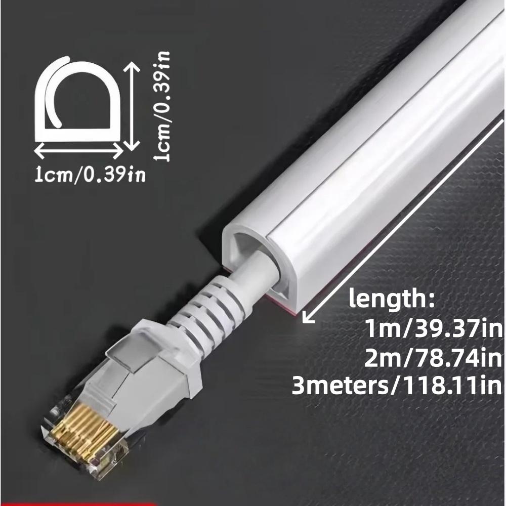1PC 1m/2m/3meters Wire Cords Covers Paintable Cable Hider TV On Wall Wire Hiders Cable Management Cord Hider Wall
