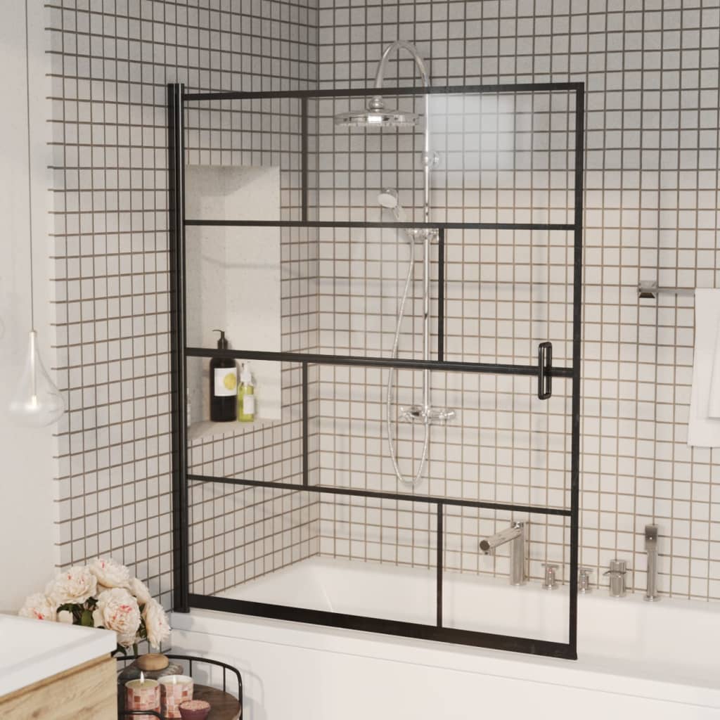 Shower Enclosure ESG 116 X 140 Cm Black