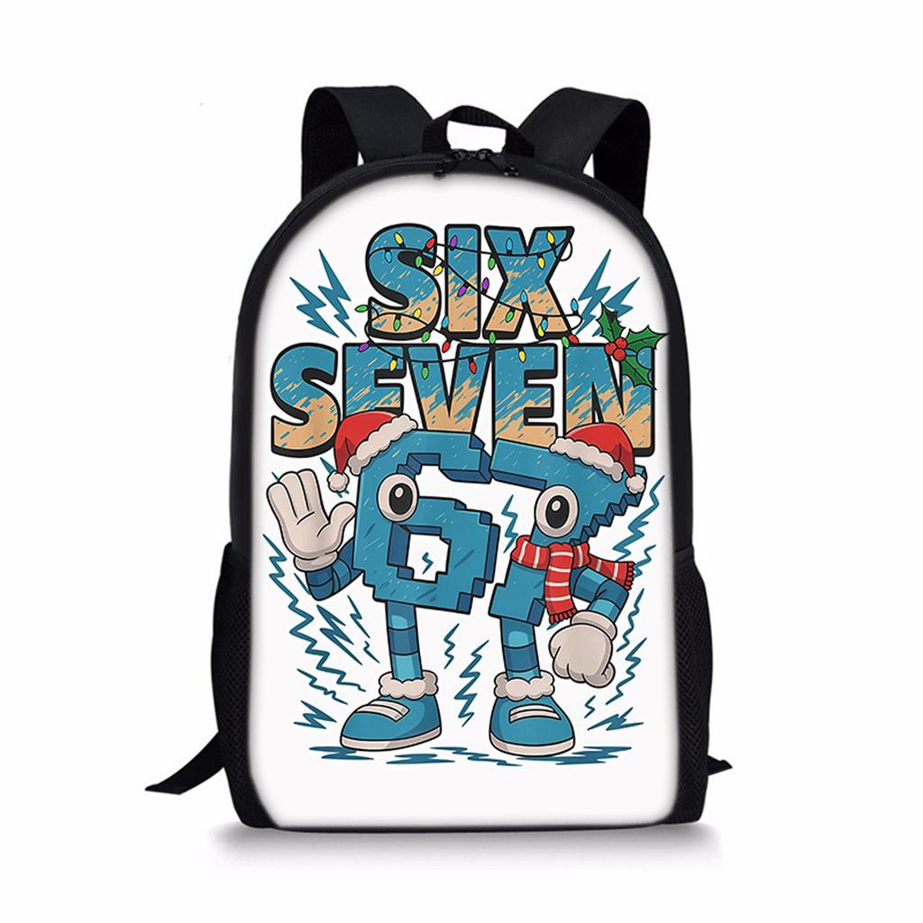 Beliebte jugendliche 67 sechs sieben Schüler Schultaschen Notizbuch Rucksäcke 3D-gedruckte Oxford Wasserdichte Jungen/Mädchen Reise-Taschen