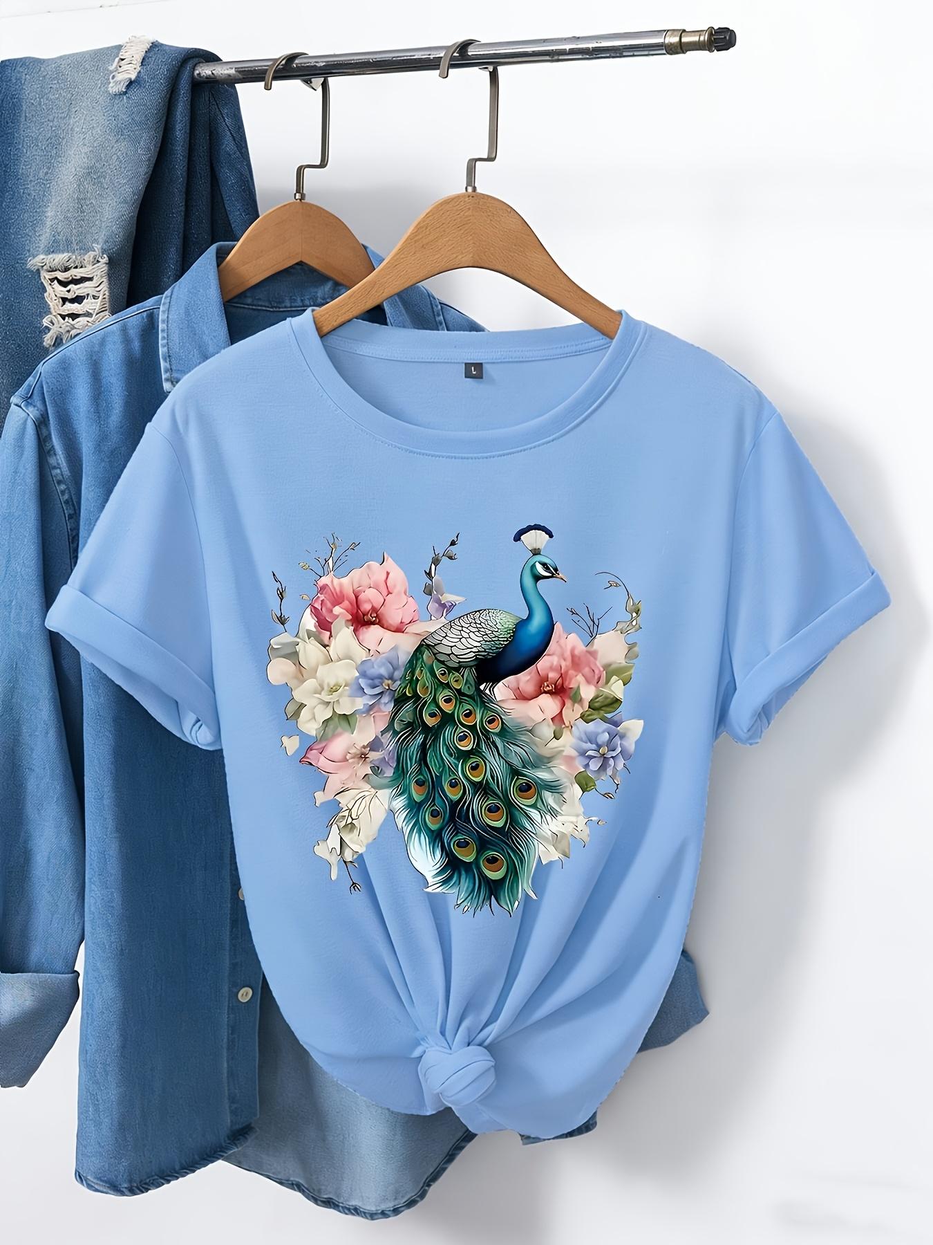 

Women s Soft Summer Wildflower Print Round Neck T-Shirt - Casual Short Sleeve Blouse. Machine Washable Opaque Top Suitable for Spring Summer Casual At 3XL дубильная кора