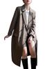 High-End Grå Extra Lång Dam Trenchcoat i Kostymstil - Höst/Vinter 2025 Ny Populär Brittisk Retro Överrock