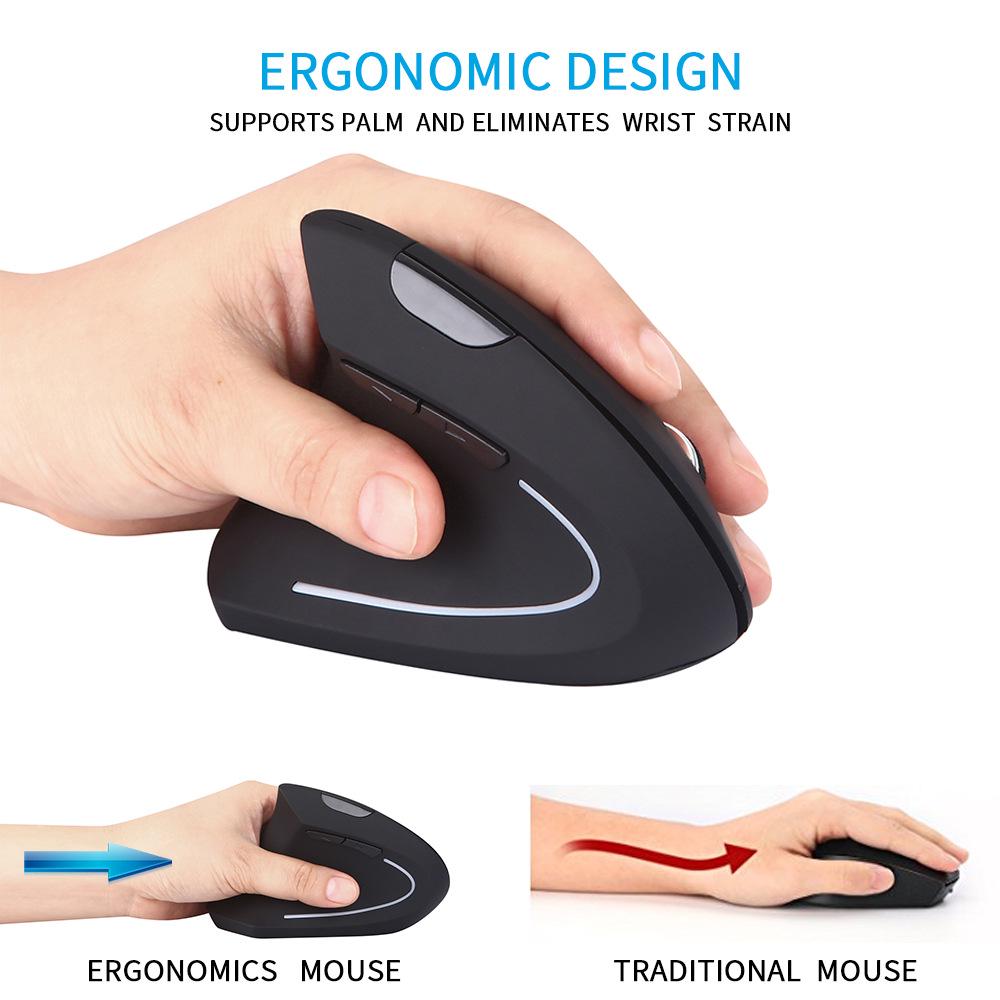 Left-Handed Ergonomic Wireless Charging Mouse - Fifth Gen