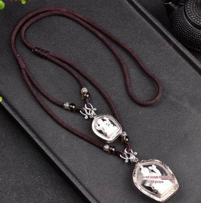 Adjustable Hand-Woven Thai Amulet Lanyard - Single, Double, or Multiple Hang Options