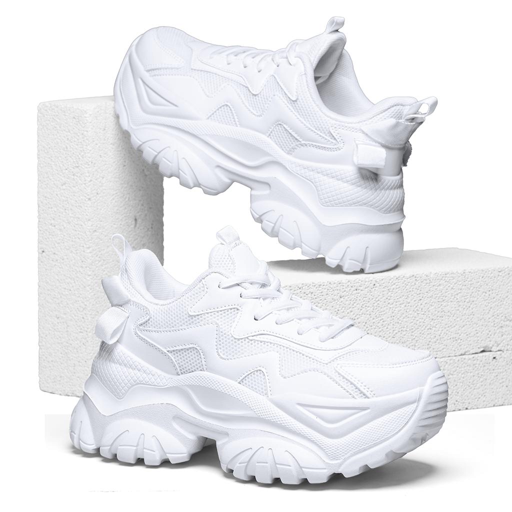 TUINANLE Neue modische und vielseitige trendige Sneaker für Damen: Bequeme Sneaker mit dicker Sohle, Größen 35-42