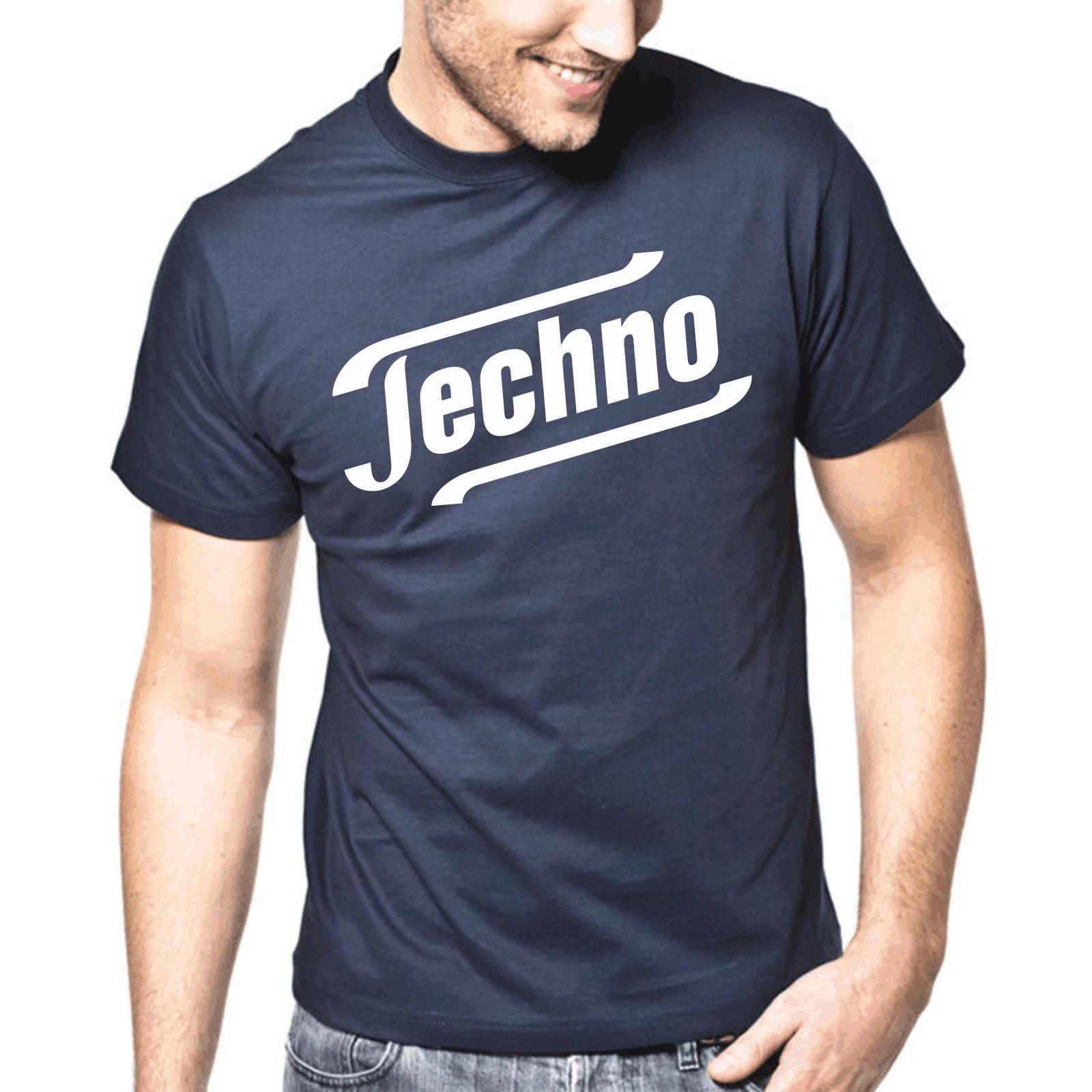Men s and Women s T-shirts Techno Satire Cult Club Dj Hardstyle Patter Gift Funny Fun Comedy S