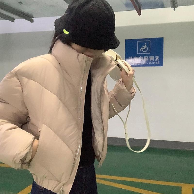 

Down and padded jacket women s 2025 new winter decoration slim short fashion bread jacket cotton jacket XXL хаки