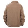 Chaqueta Casual de Pana con Múltiples Bolsillos para Hombre con Cremallera y Solapa Top