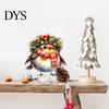 Watercolor Bird Wall Decals Christmas Sticker, Cute with Wreath/Scarf/Hat/Ear Warmer, PVC Waterproof Self Adhesive Stickers Window for Holiday
