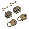 Zinc Alloy Hasp Latch with Screws Vintage Bear Padlock Decorative Lock Set for Wood Case Jewelry Box Crafts Bronze