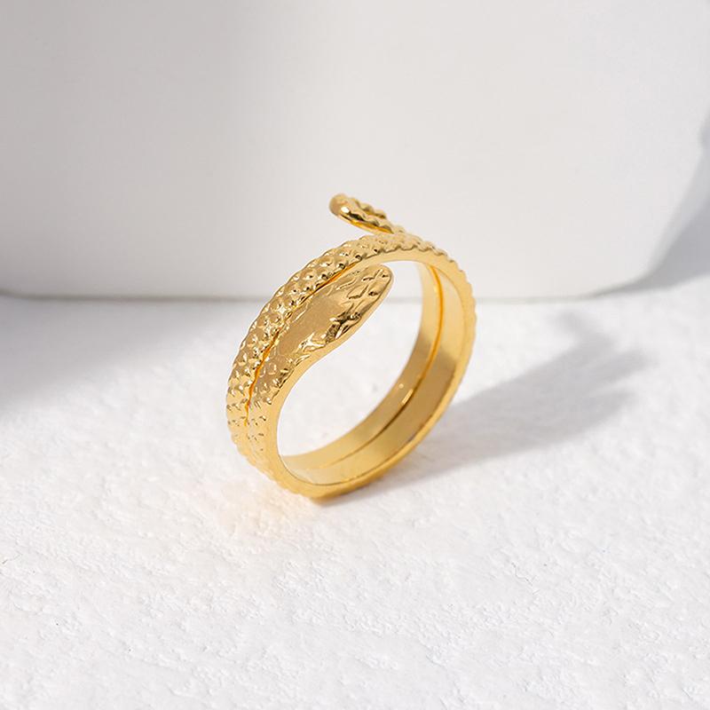 Simple Snake Finger Ring Punk Snake Ring For Women Men Personality Stainless Steel Ring Jewelry Accessories Gifts