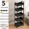 Compact Mobile Storage Rack for Kitchen, Bedroom, or Bathroom