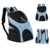 Portable Dog Cat Pet Double Shoulder Carrier Bag Backpack Breathable Mesh Travel Outdoor Blue