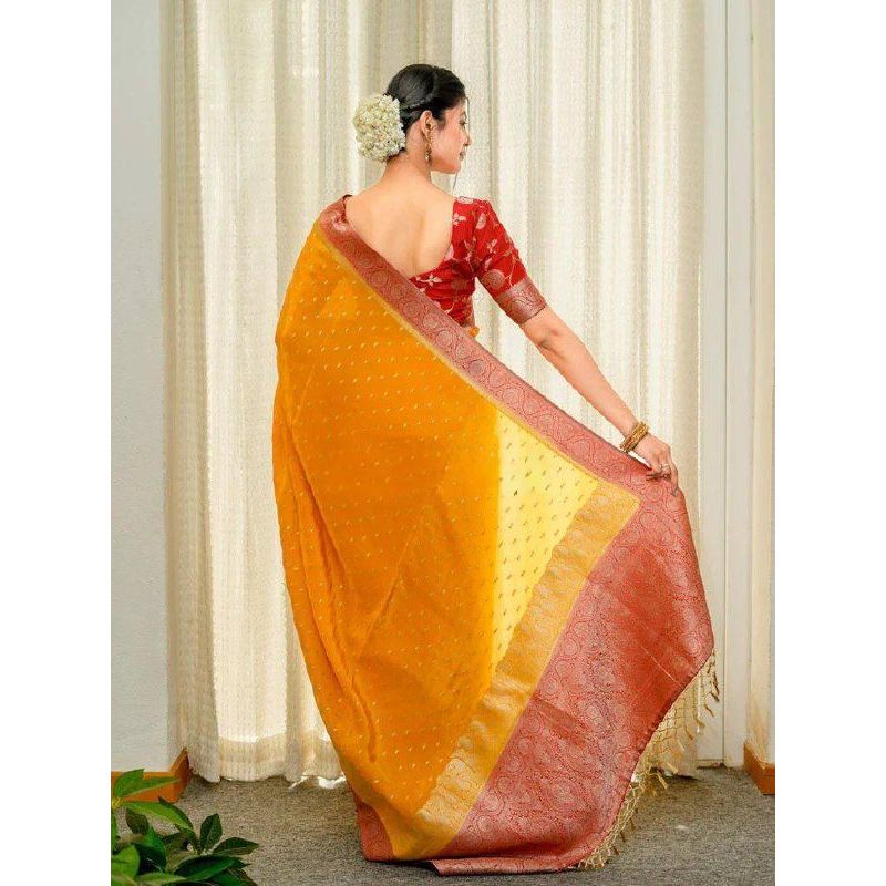 Beautiful Rich Pallu & Jacquard Work On All Over the Saree