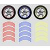 16 pezzi/set Strisce Adesivi per Cerchi Decalcomanie 34cm/18 pollici Riflettenti Nastro Pick Nastro per Bicicletta Motocicletta Auto