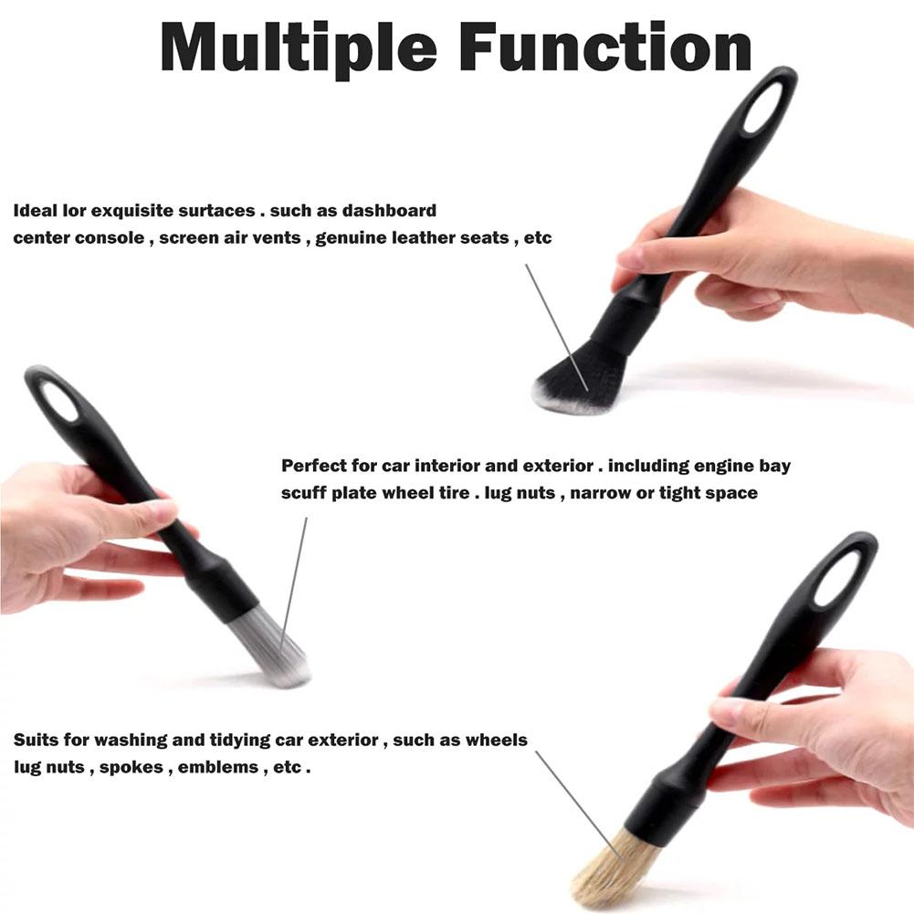 Car Detail Brush Soft Auto Interior Cleaning Pig Bristle Outlet Brush Ust Removal Duster Accessory Dashboard Air Car Brush U9K2