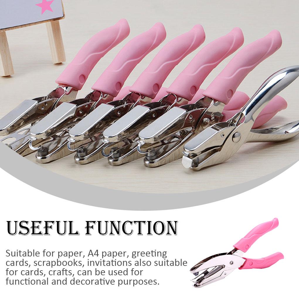 Manual Puncher Steel Heart Round Binding Supplies Crafts School Stationery Handheld Paper Punch Scrapbooking Loose-Leaf