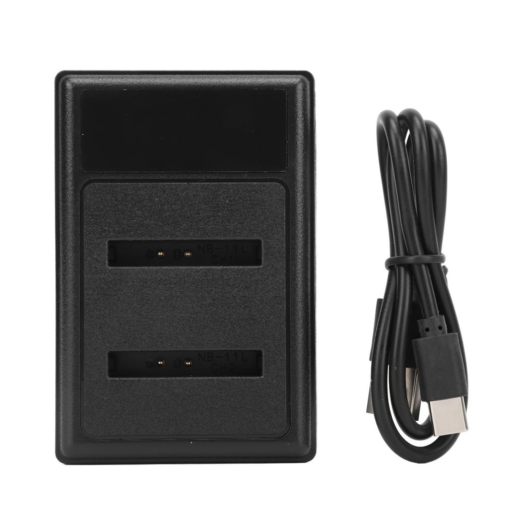 Camera Battery Charger 2 Slots Type C Port LCD Display Multiple Security Prevention Camera Battery