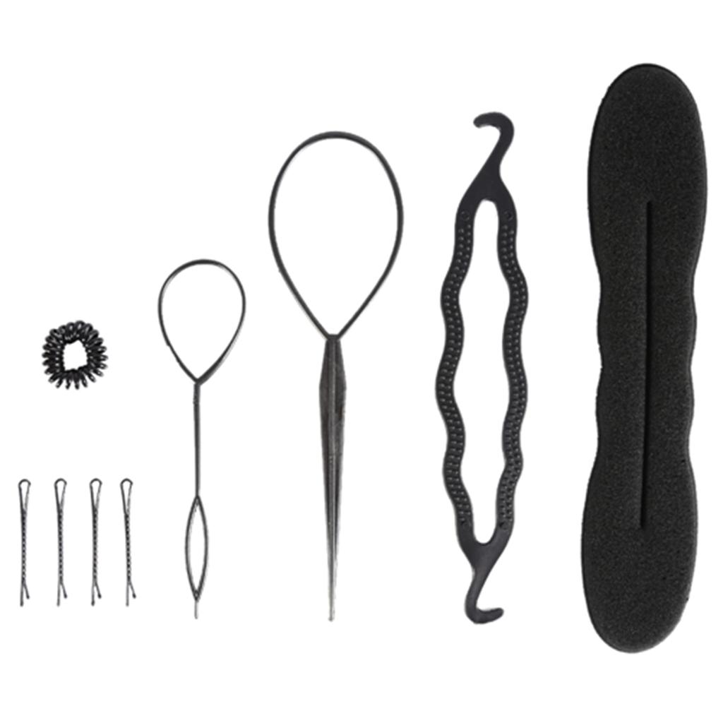 4/9PCS New Fashion Hair Bun Maker Braiding Styling Disk Twist Tools DIY Accessories 3Types