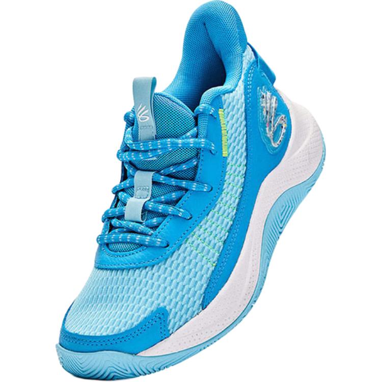 Under Armour Curry 3Z7 GS Capri Modrá Dětské Tenisky High-Vis-Yellow 3026623-401