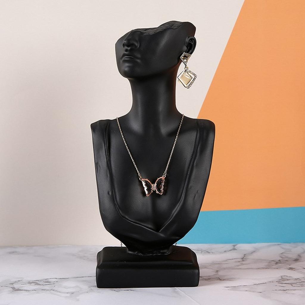 Elegant Neck Model Display Stand Necklace Display Stand Earrings Display Stand Jewelry Model Stand for Necklace Earrings