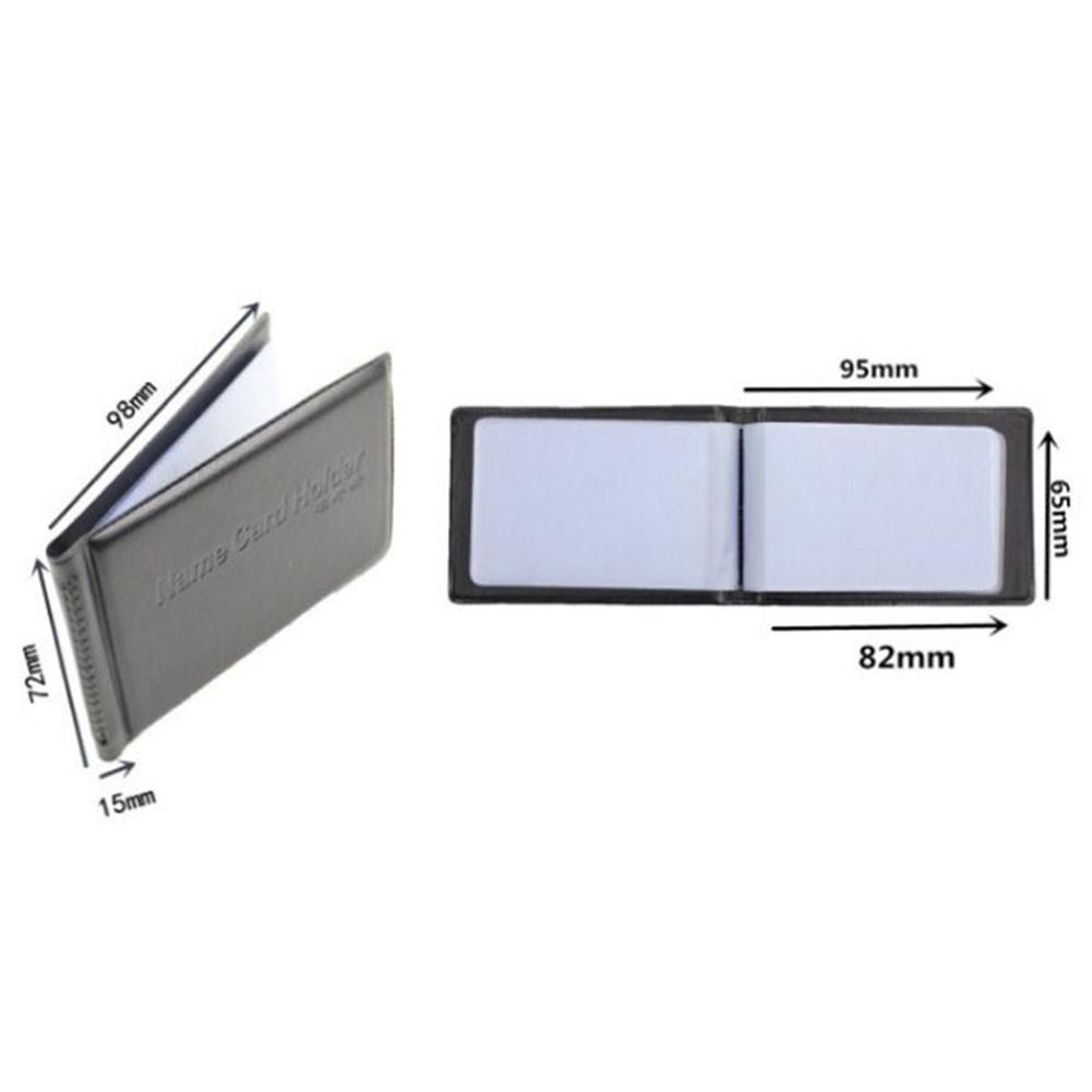 40 Karten PU Leder Visitenkartenhalter Kartenetui Herren Damen Schwarz Ausweishalter Kreditkartenhalter Buchhülle Brieftasche für Kreditkarten HOT