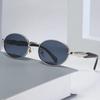 Luxury Advanced Oval Metal Round Frame Sunglasses Unisex Retro Uv Protection And Sun Protection Uv400 Shades Eyeglasses