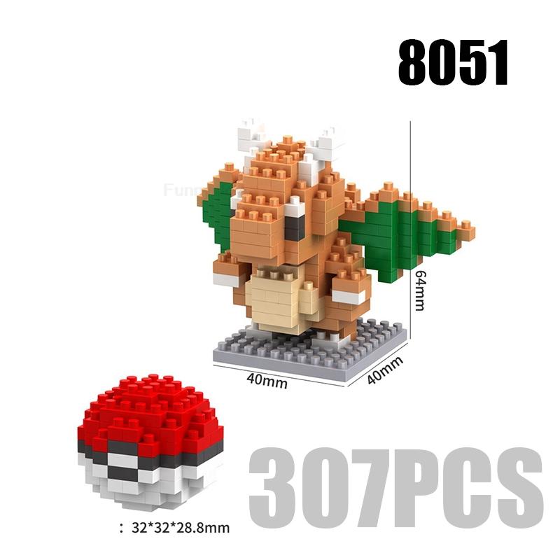 Funny Pokemon Building Blocks Assembly Anime Picachu Charizard Doll Blastoise Bulbasaur Gengar Pokémon Bricks Toy for Kid Gift