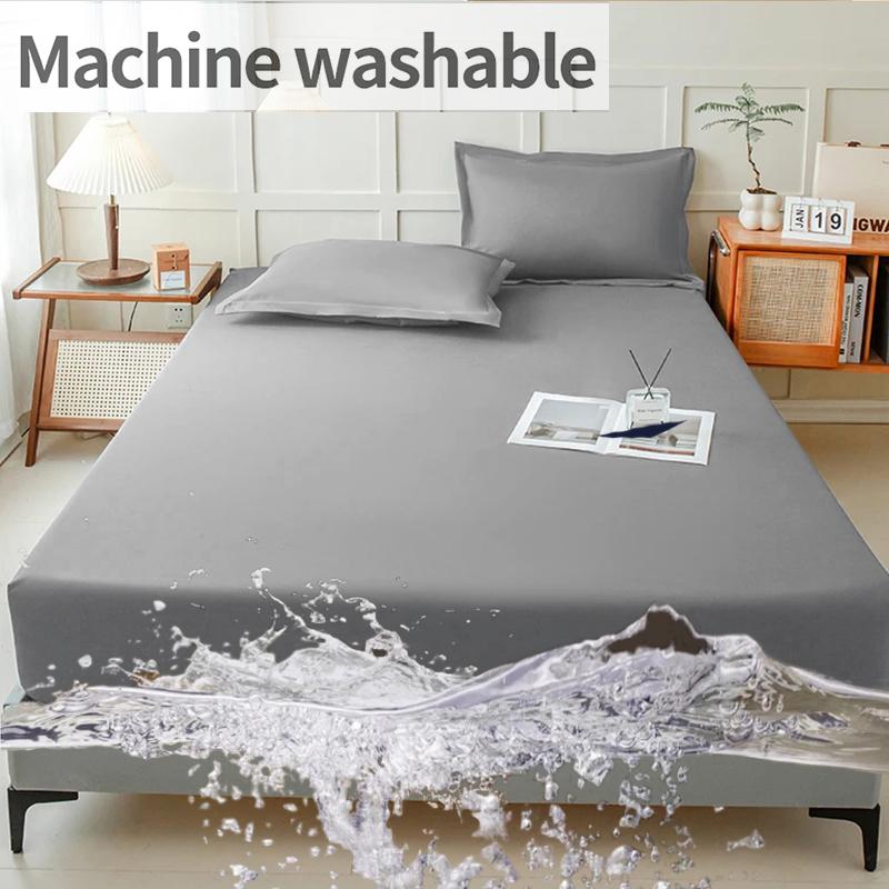 2025Autumn And Winter Thickened Waterproof Bed Sheet,Solid Color Moisture-Proof Mattress Protector,Soft And Skin-Friendly Bedding