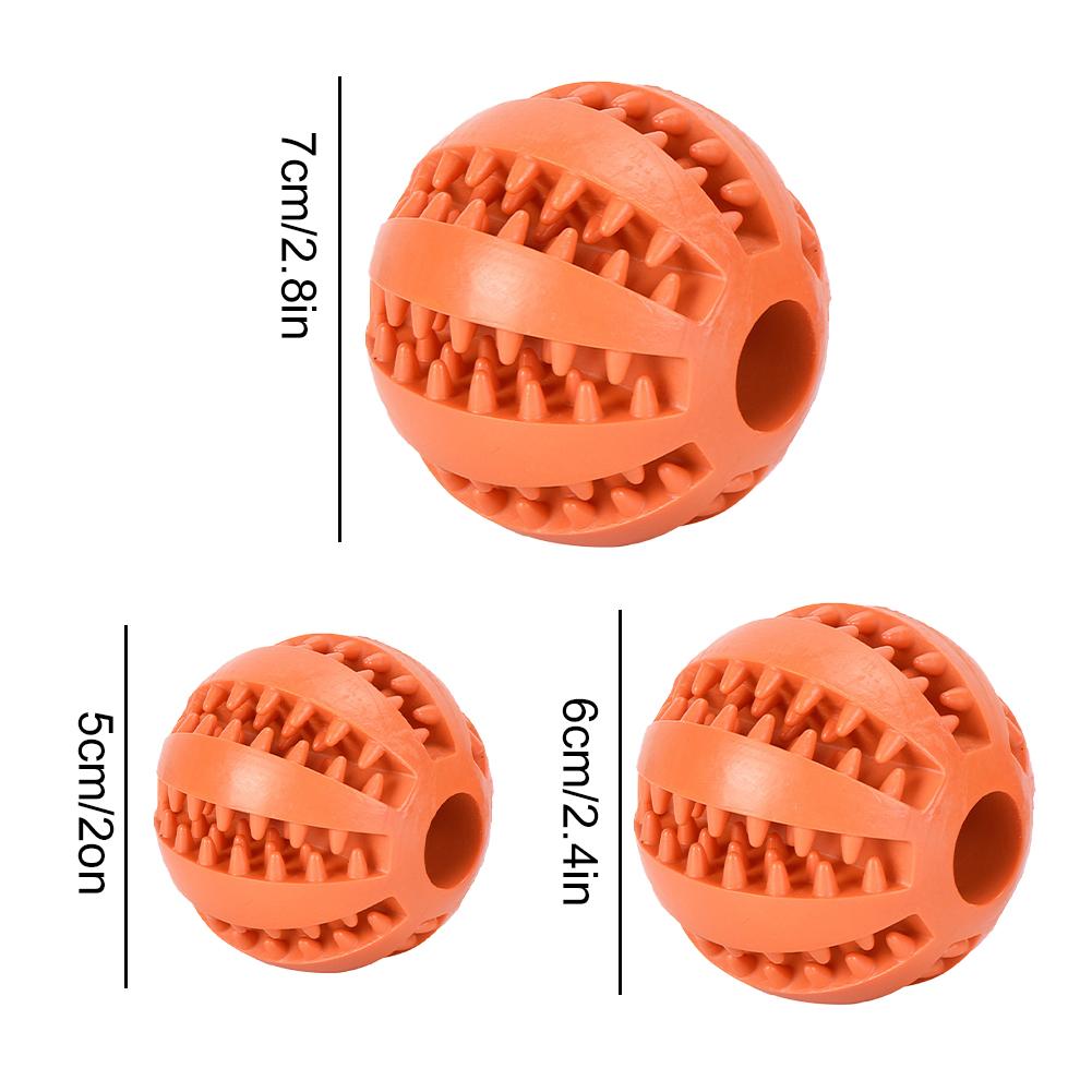 Newly upgrade Dog Food Ball Pet Dog Toy Interactive Rubber Balls for Small Large Dogs Puppy Cat Chewing Toys Pet Tooth Cleaning