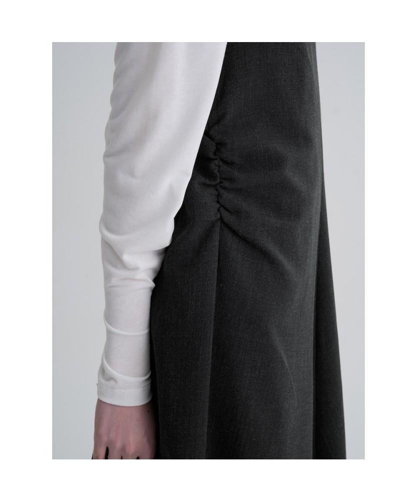 8SECONDS V-Neck Long Dress Ash