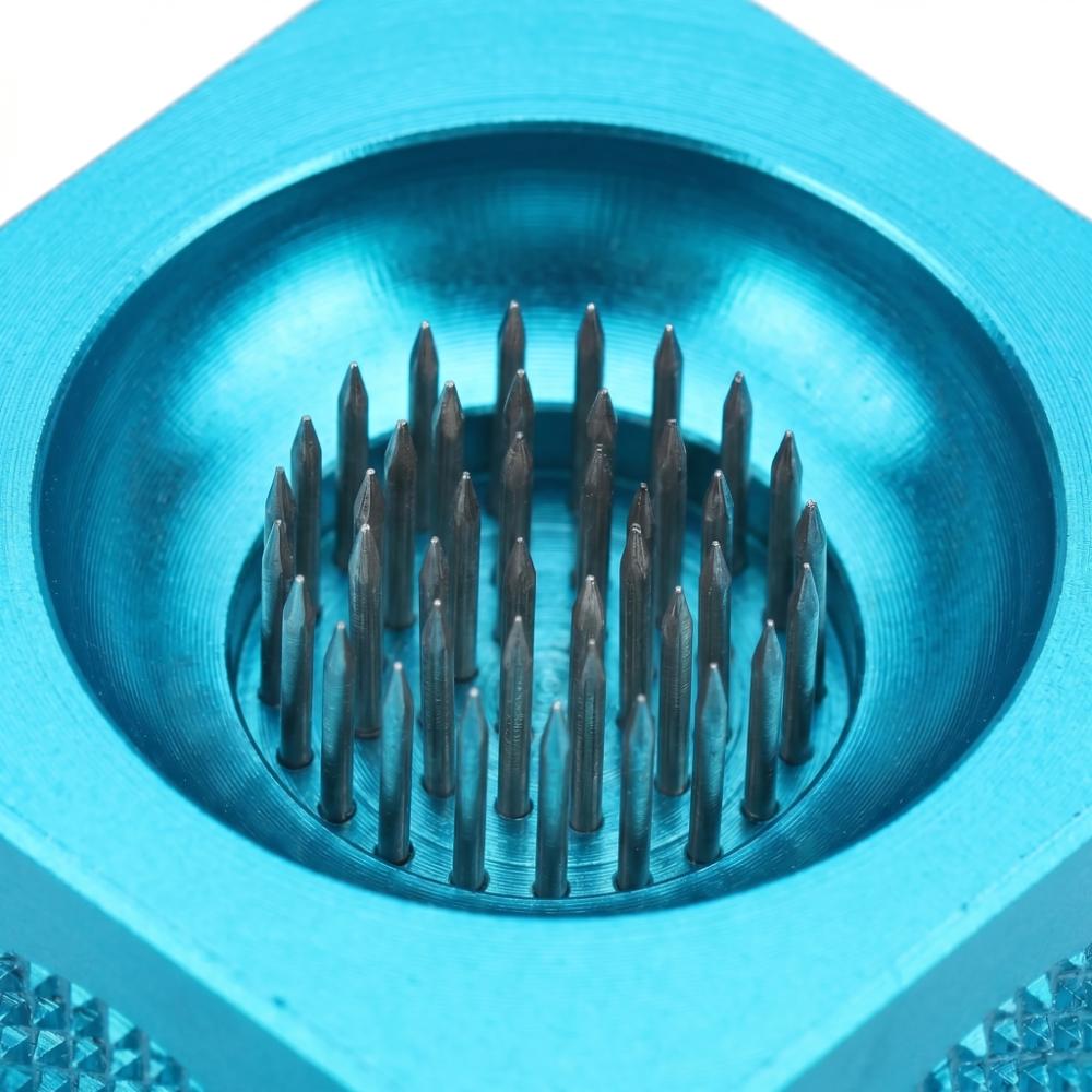 Textured Surfaces Cue Tip Shaper Aluminum Alloy Cue Tip Aerator Pool Cue Repair Tool  Pool Players синий
