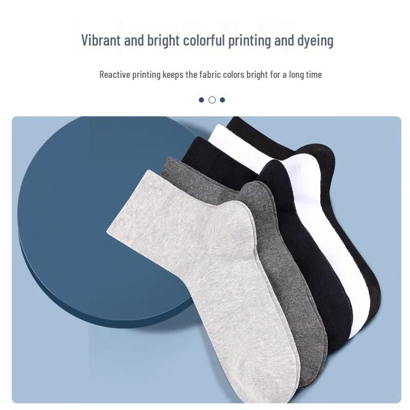 LangSha Men's Antibacterial Business Mid-Calf Socks - 5 Pairs Mixed Colors