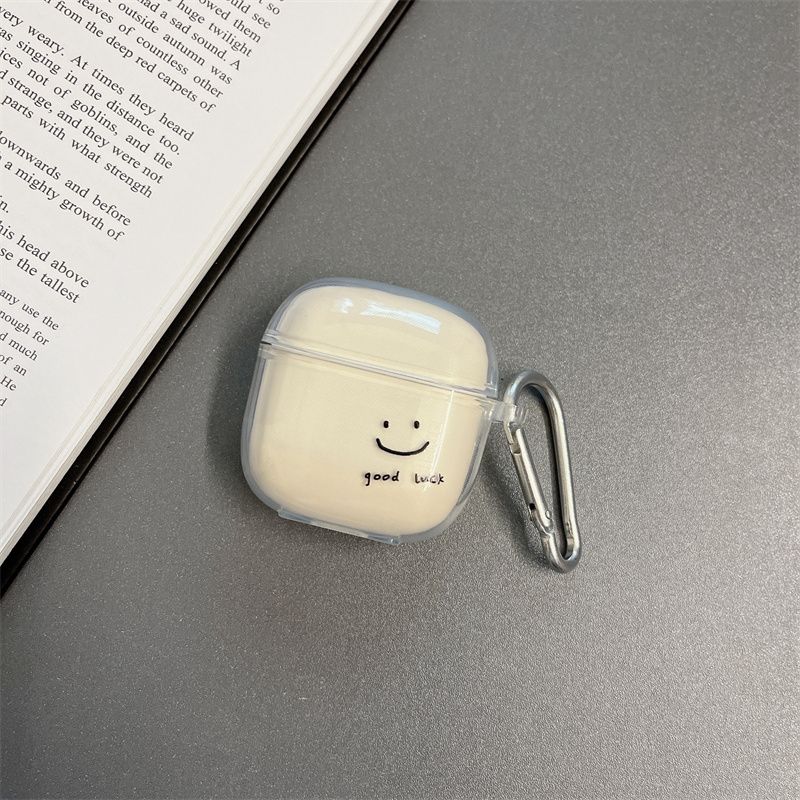 

Minimalist Transparent Cartoon Suitable for Edifier Walker Flower Zero Air Charging Cabin Zeroair Wireless Bluetooth Protective Case Earphone Case Rambler flower again Zero Air good Smiley + Hook