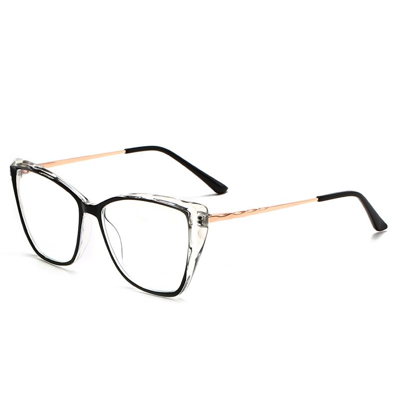 

Жіночі окуляри для зору «котяче око» з захистом від синього світла для короткозорих, пружні шарніри, прозора чорна оправа -0.5 -0.75 до -6 Myopia -2.0