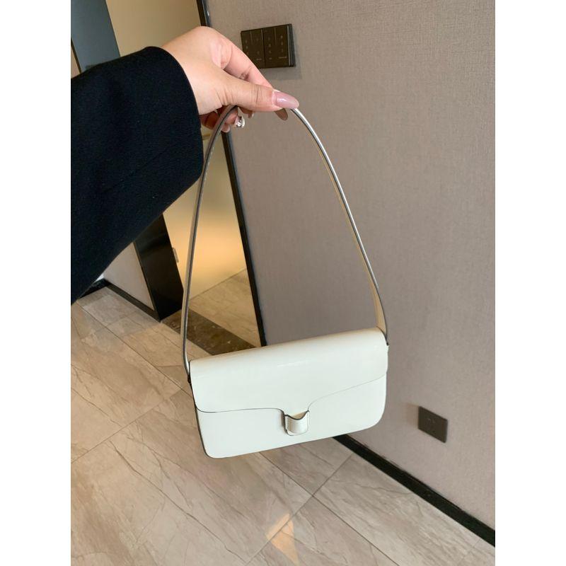 

Tangxi 2025 New Minimalist One-Shoulder Commuter Retro Baguette Underarm Bag Patent Leather Red Bag Women All-Match White In Stock