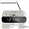 Digital Alarm Clock Radio BT LED Display FM Radio with Auto-Off Timer Digital Radio for Home Bedroom