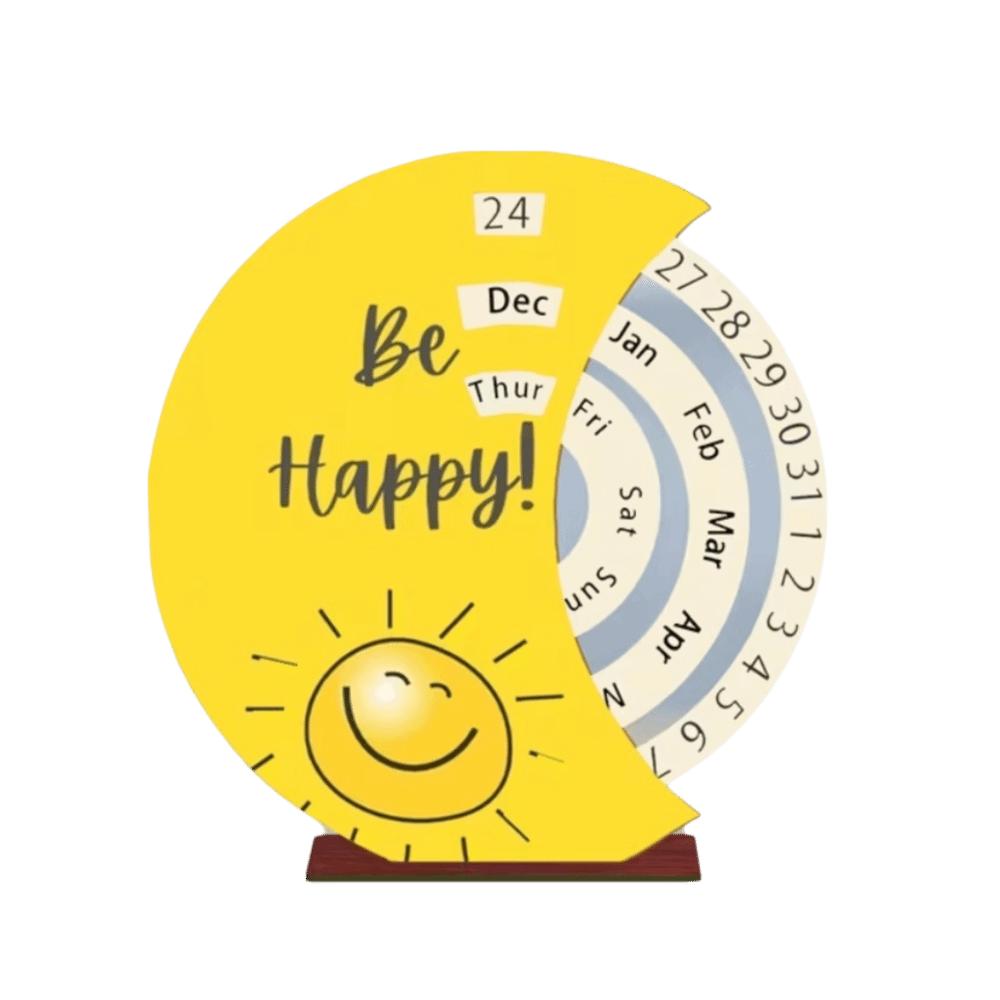 Rustic Style Perpetual Calendar Wooden Material Desk Calendar Wooden Calendar  Office Desktop Style 1