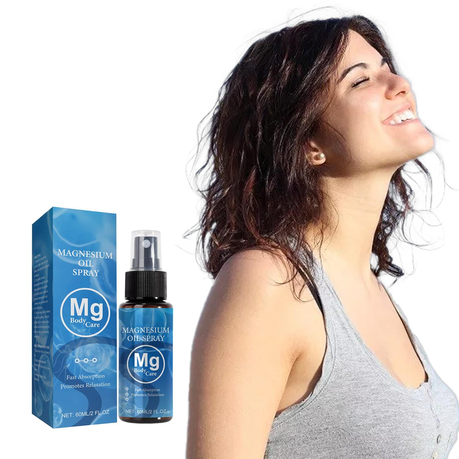 

Спрей с магнием 60 мл, масло магния, для ног, тела, кожи, сна, беспокойства, расслабления мышц, натуральный спрей с магниевым маслом местного применения One Size