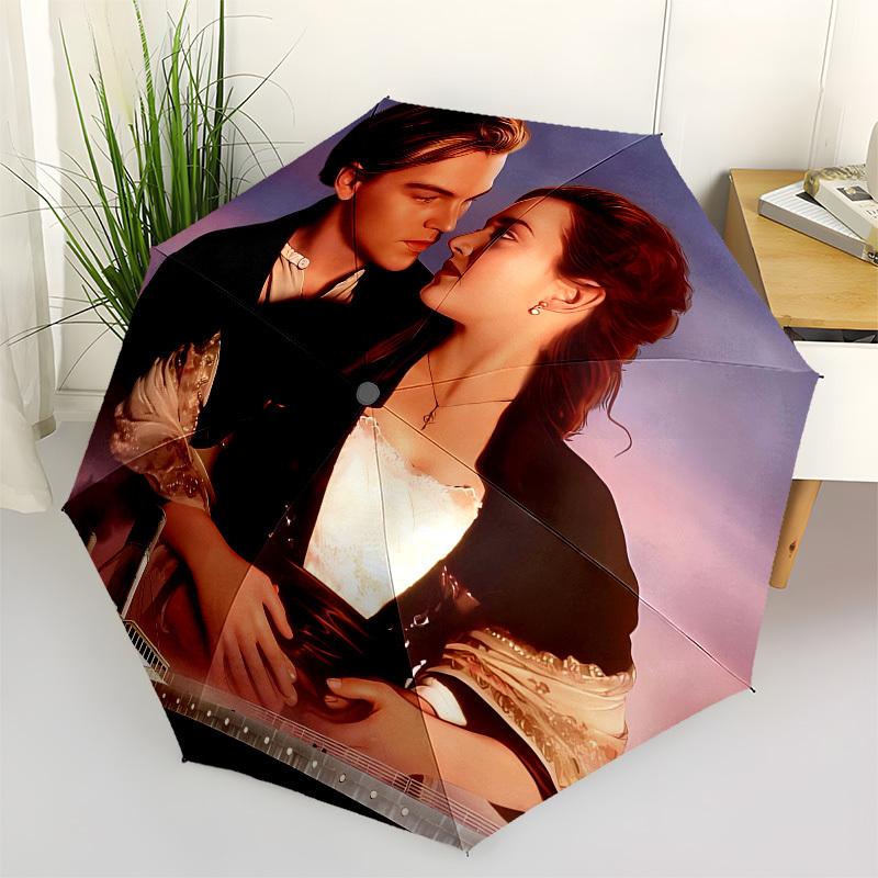 

Love, Titanic Automatic Opening and Closing, 8 rib Structure Portable Umbrella, Suitable for Men and Women in All Seasons Perfect Gift for
