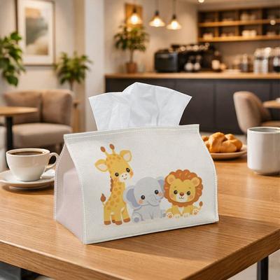 1pc Cute Cartoon Illustration Tissue Box | Durable, Animal Character Soft Playful Suitable for Living Room Accent, Bedroom Decor, Encouragement Gifts,