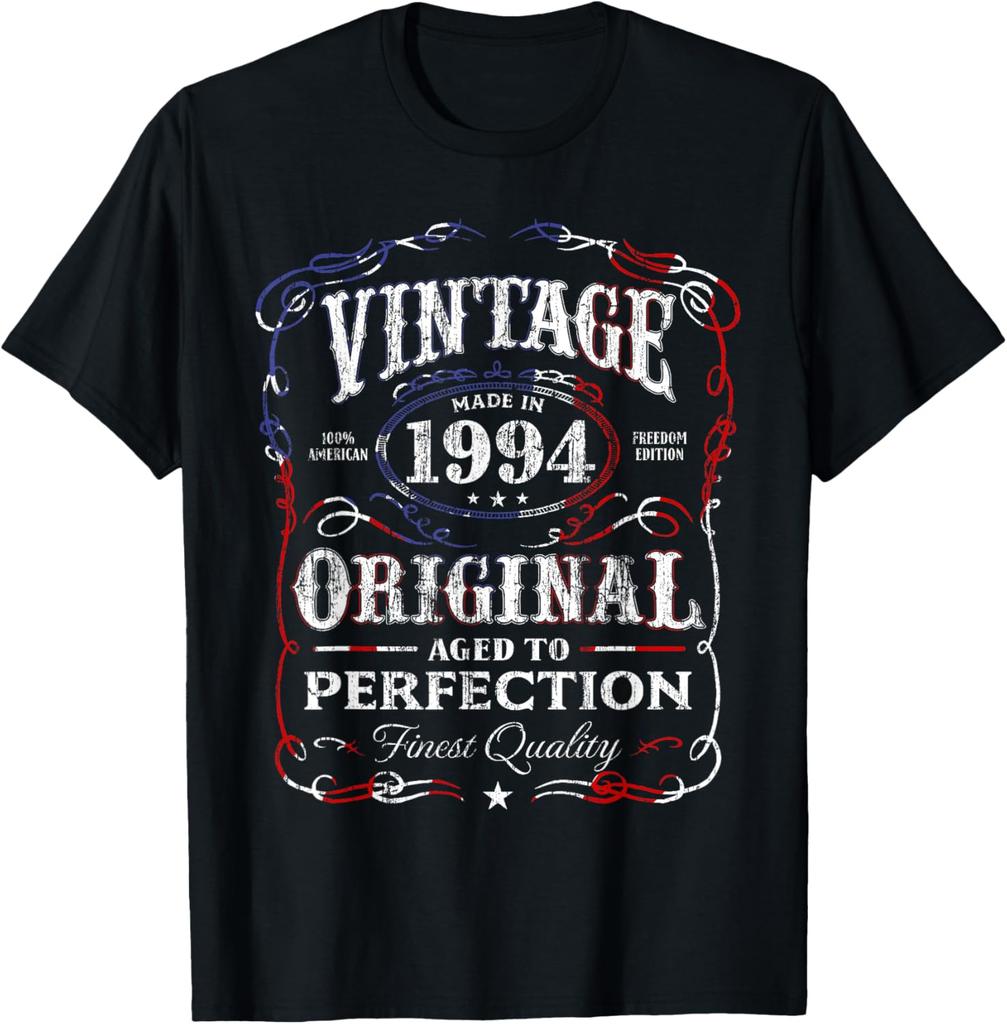 Vintage 31th Birthday Decorations Vintage 1994 31 Years Old T-Shirt Personalized Clothing Graphic T Shirts Camiseta Hombre